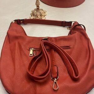 Elegant Red Leather Women's Bag